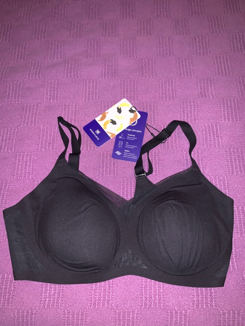 Honeylove Black Seamless Molded-Cup Bra
